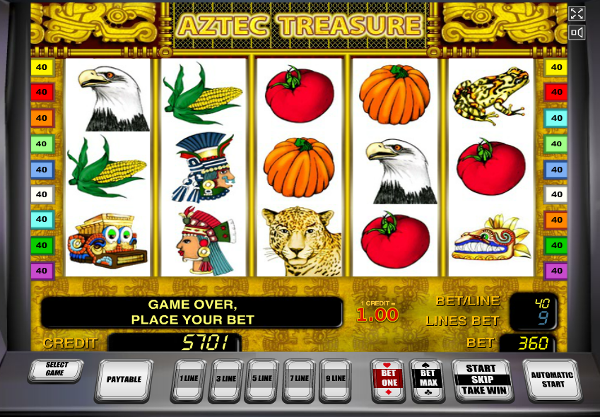 Игровой автомат Aztec Treasure - забытое золото Ацтеков для игроков казино 777