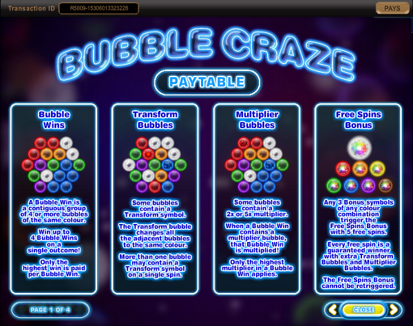 Игровой автомат Bubble Craze - разноцветные пузырьки которые дают деньги