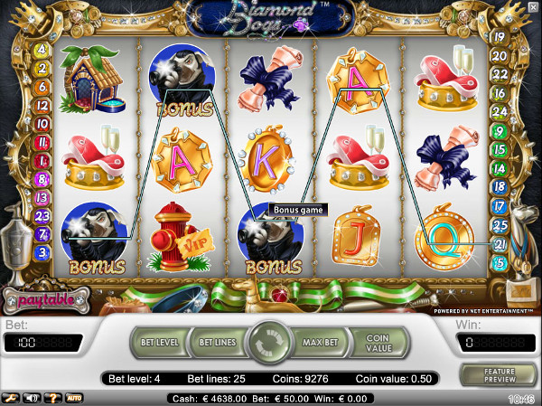 Игровой автомат Diamond Dogs - роскошные бриллианты для игроков казино Супер Слотс