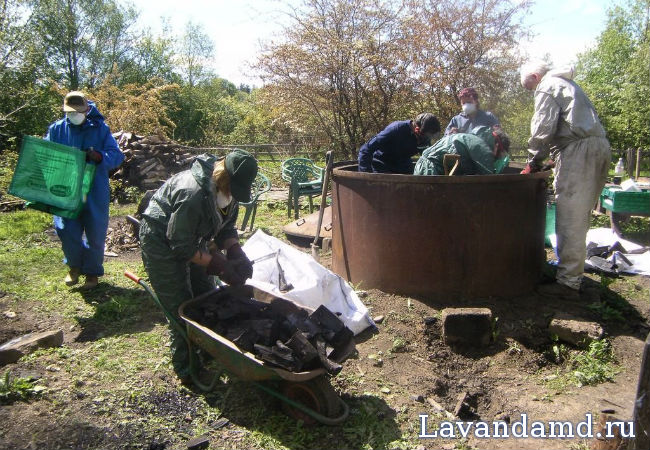 Как делают древесный уголь