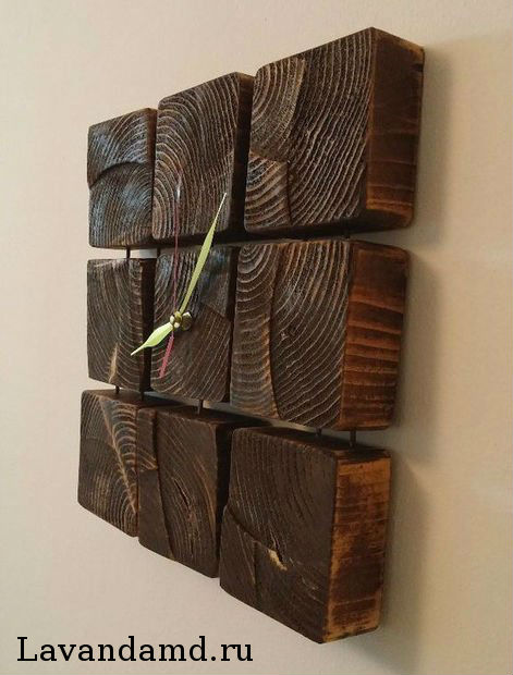 Как сделать часы из деревянных блоков своими руками
